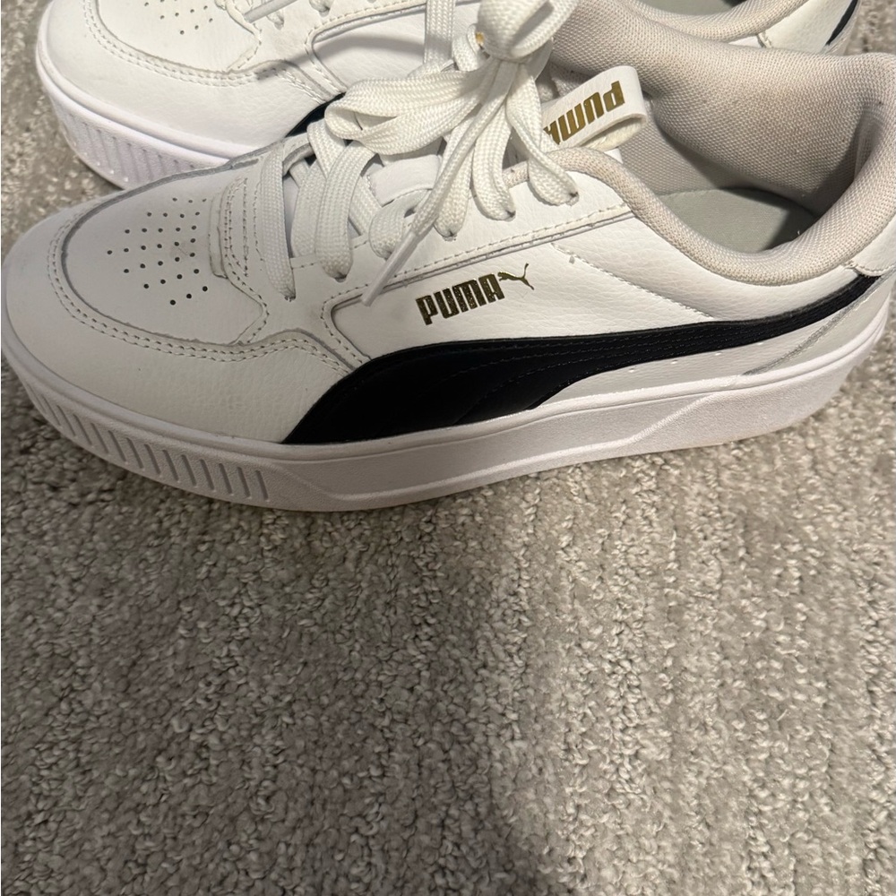 Puma White and Black Athletic Shoes